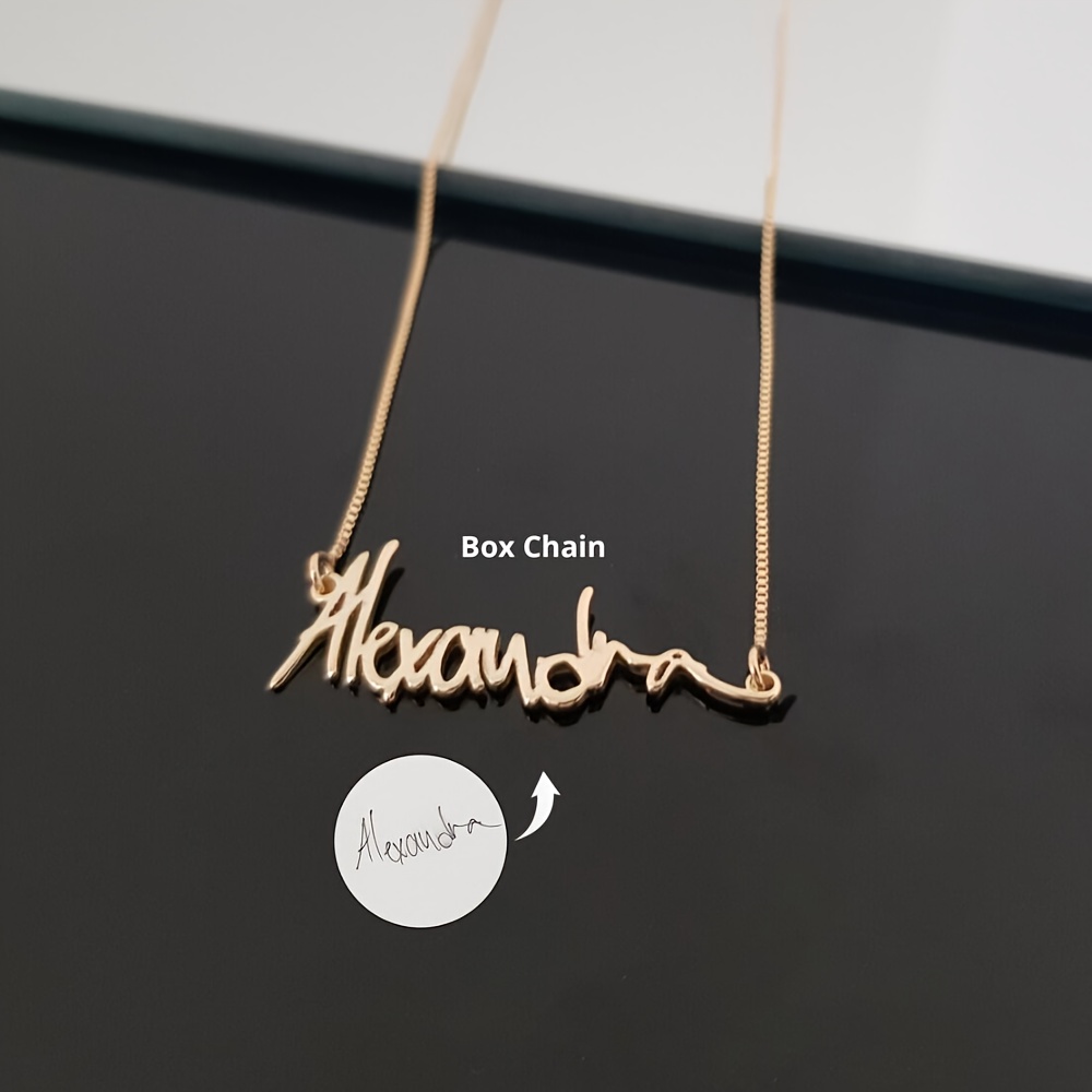 Custom Handwritten Pattern Necklace, Personalized Signature Pendant